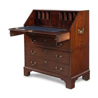 A George III Mahogany Slant-Front Bureau