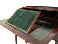 A George III Mahogany Tambour-Top Drafting Desk