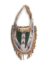 Sioux Beaded Hide Bag, Made from Recycled Moccasin Upper