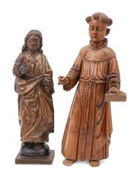 Two Continental Carved Santos Figures