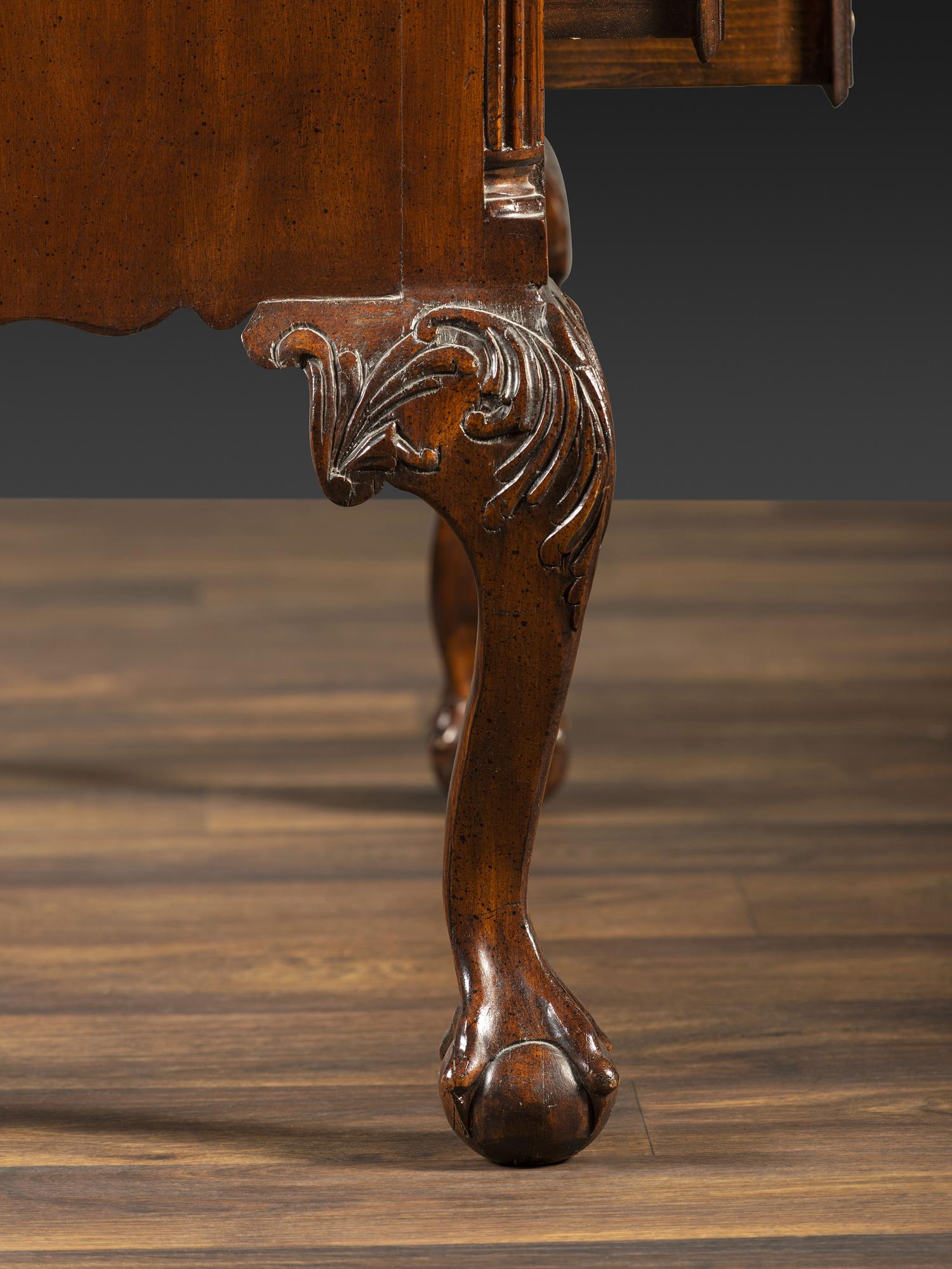 A Chippendale Style Carved Mahogany Dressing Table
