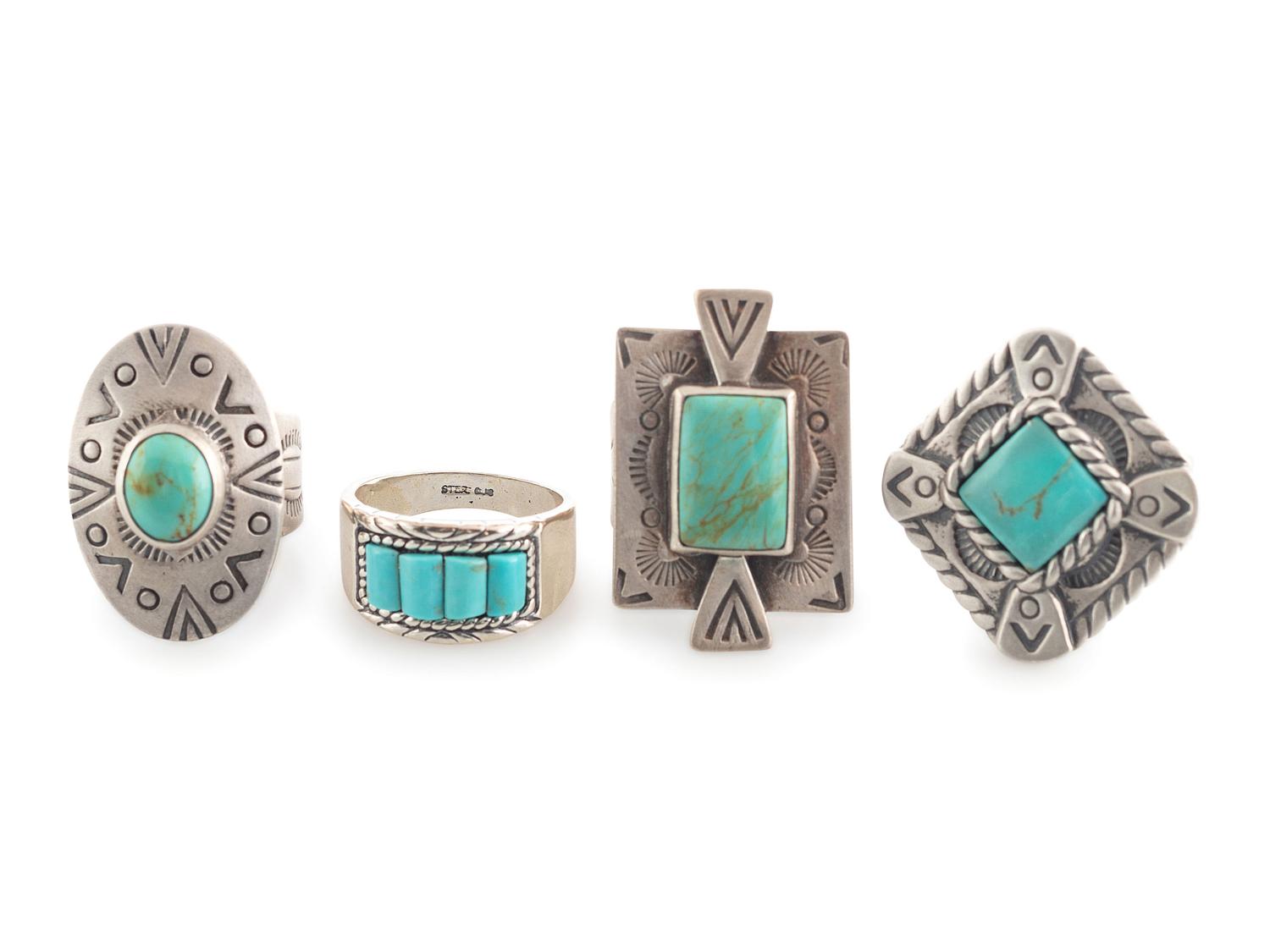 Southwestern-style Sterling Silver and Turquoise Jewelry