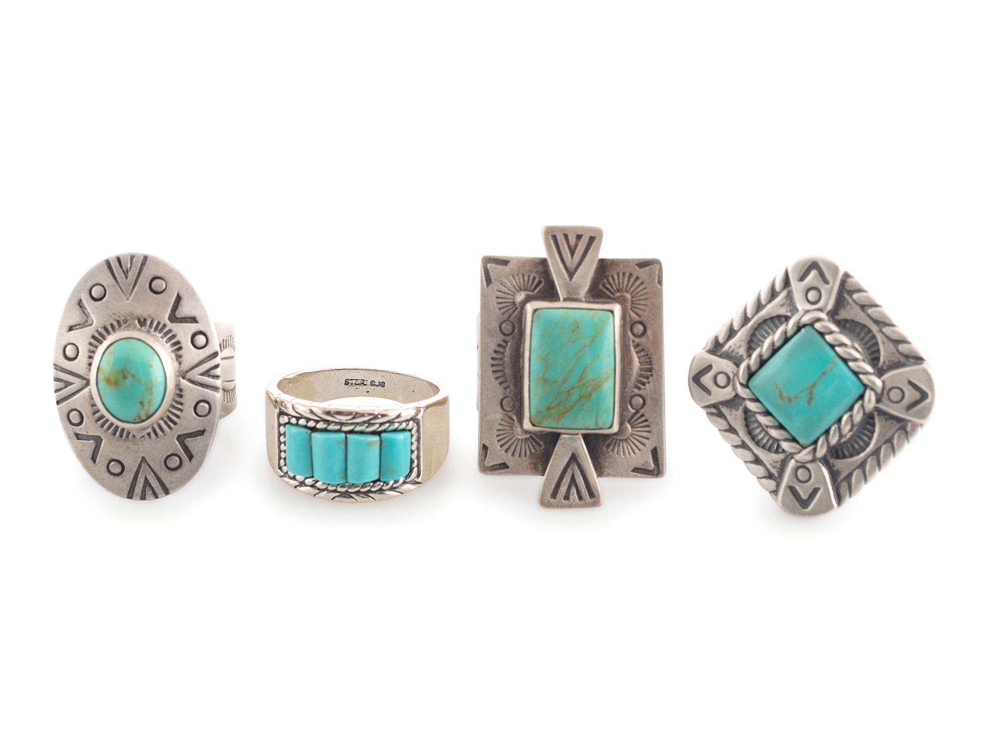 Southwestern-style Sterling Silver and Turquoise Jewelry