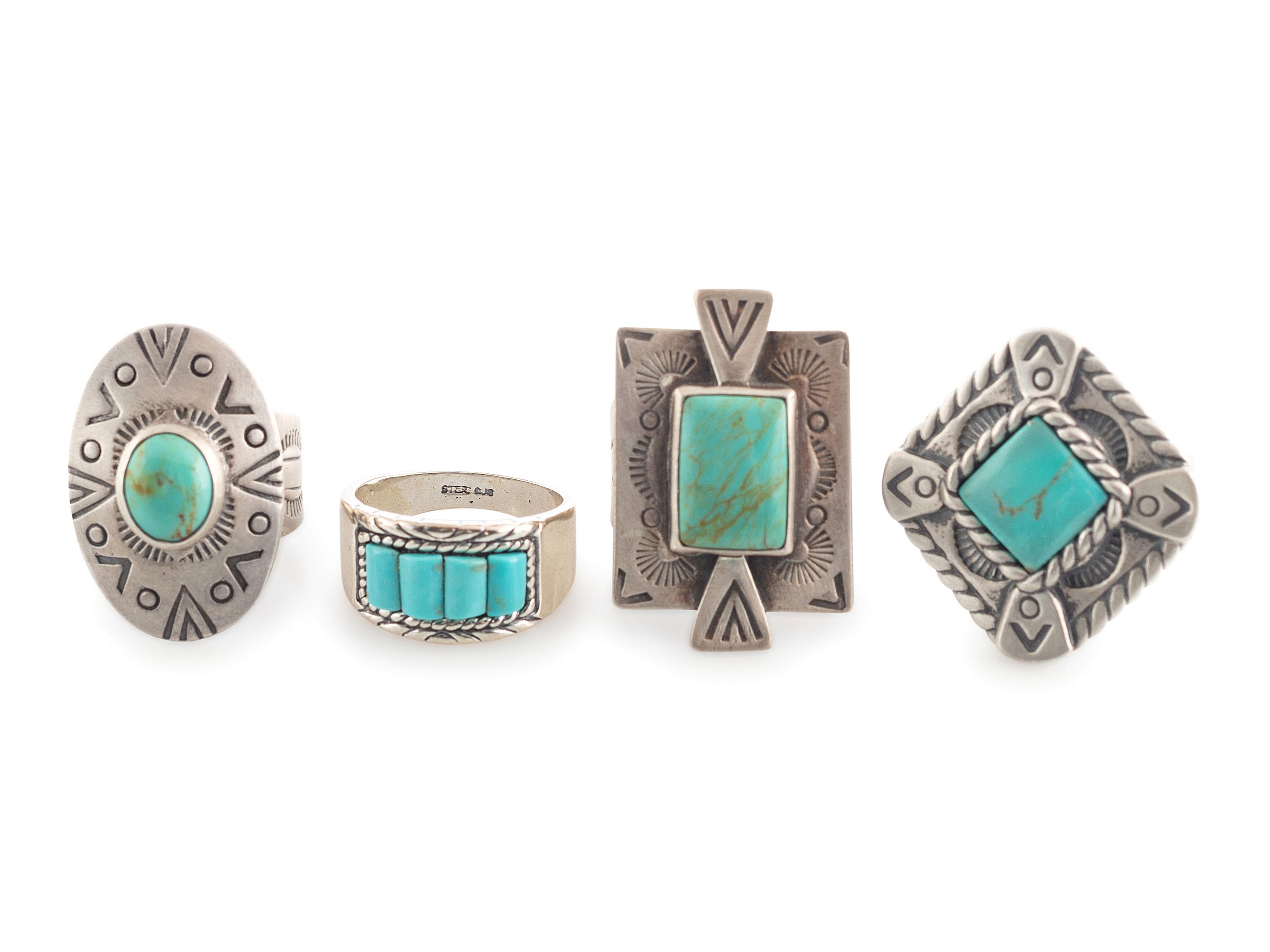 Southwestern-style Sterling Silver and Turquoise Jewelry