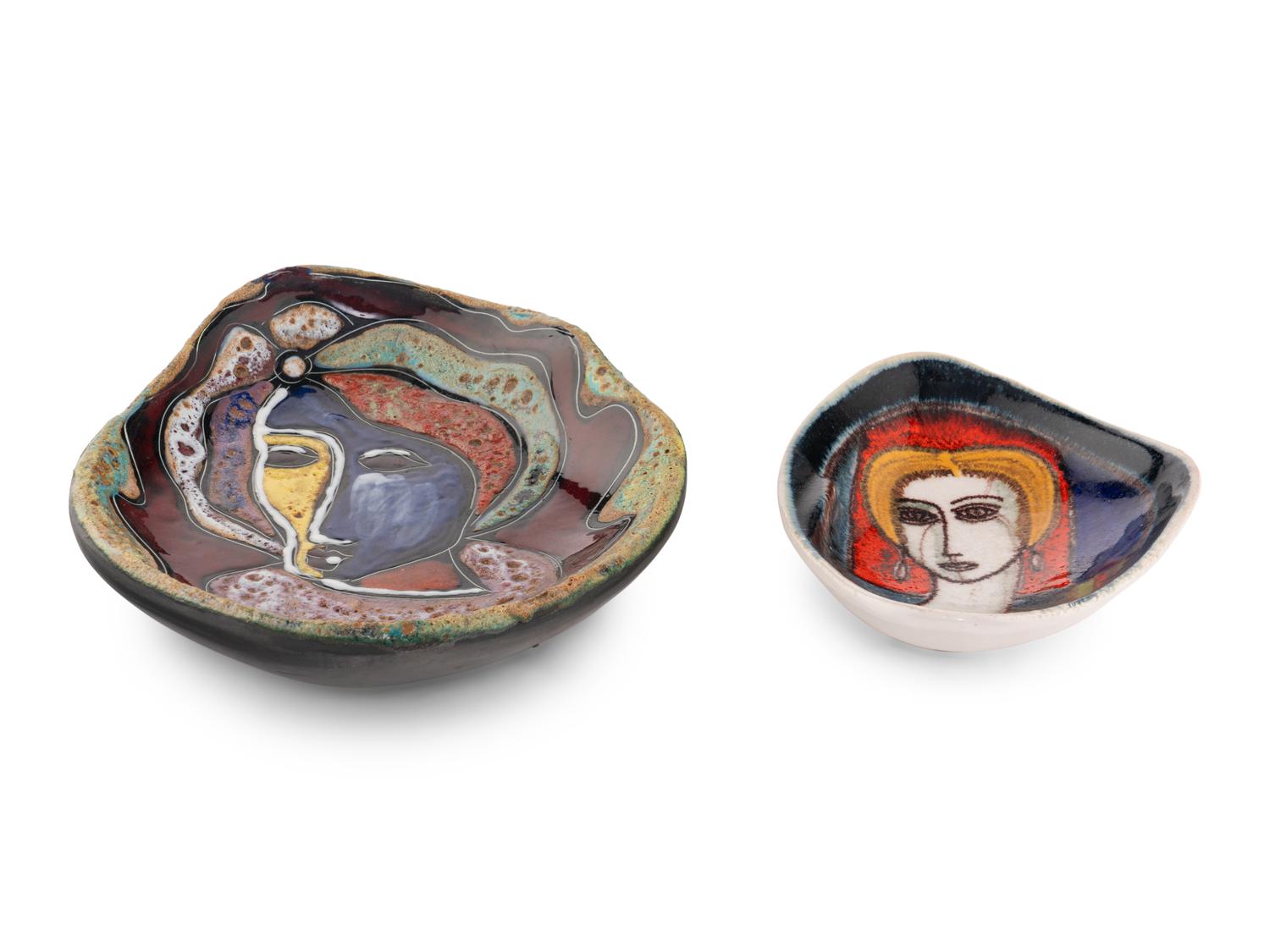 Wall Plaque and Shallow Bowl/Ashtray Raymor, Italy