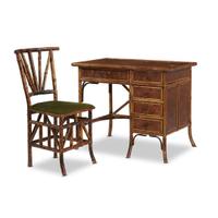 A Victorian Aesthetic Movement bamboo writing desk and chair circa 1890