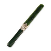 A Tiffany and Co. Silver Mounted Nephrite Page Turner