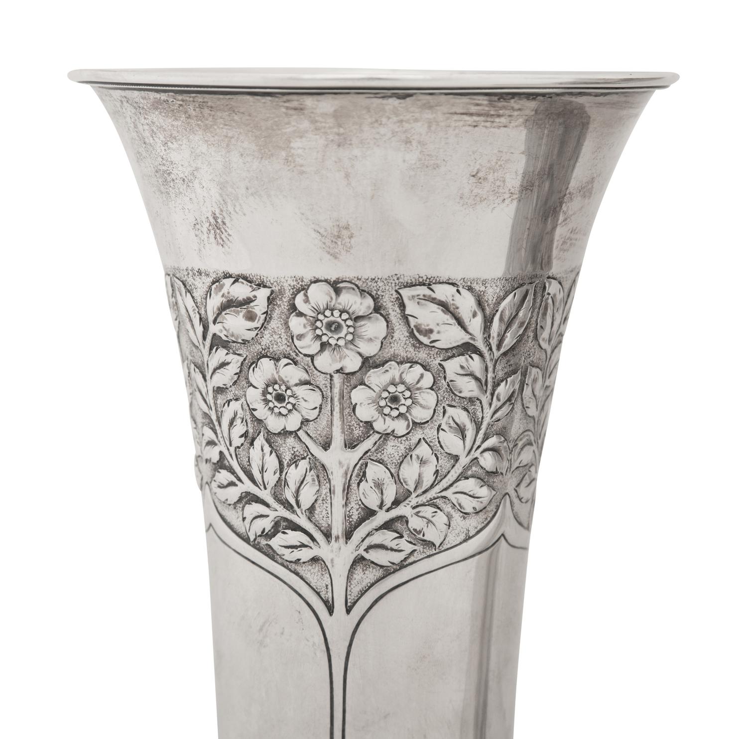 A Pair of Scottish George V Silver Vases