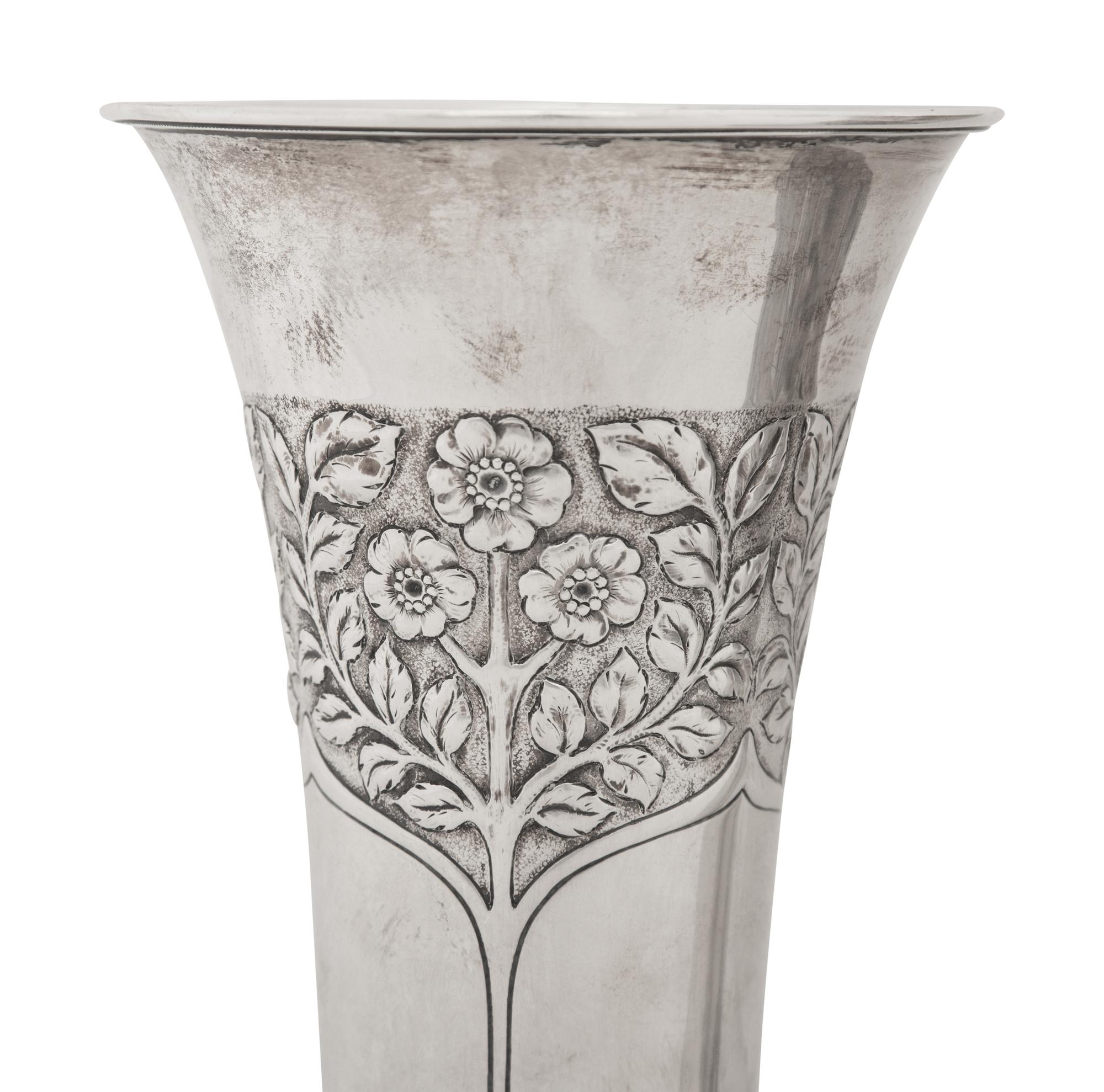 A Pair of Scottish George V Silver Vases