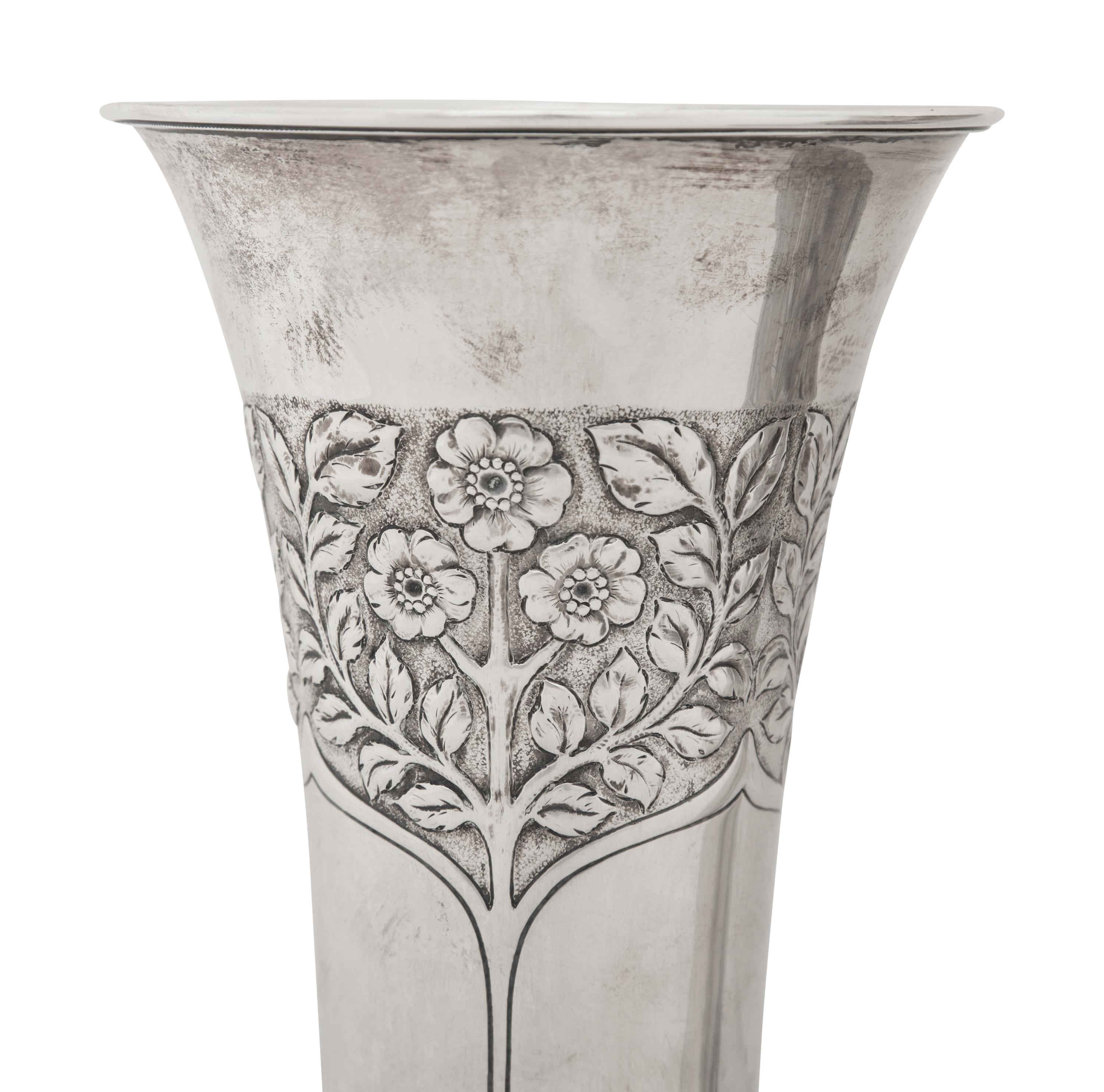 A Pair of Scottish George V Silver Vases