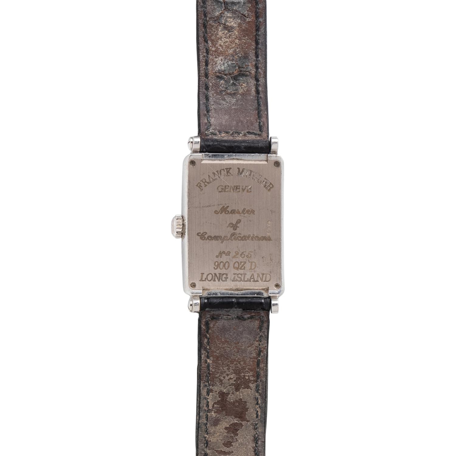 FRANCK MULLER, 18K WHITE GOLD AND DIAMOND 'LONG ISLAND' WATCH