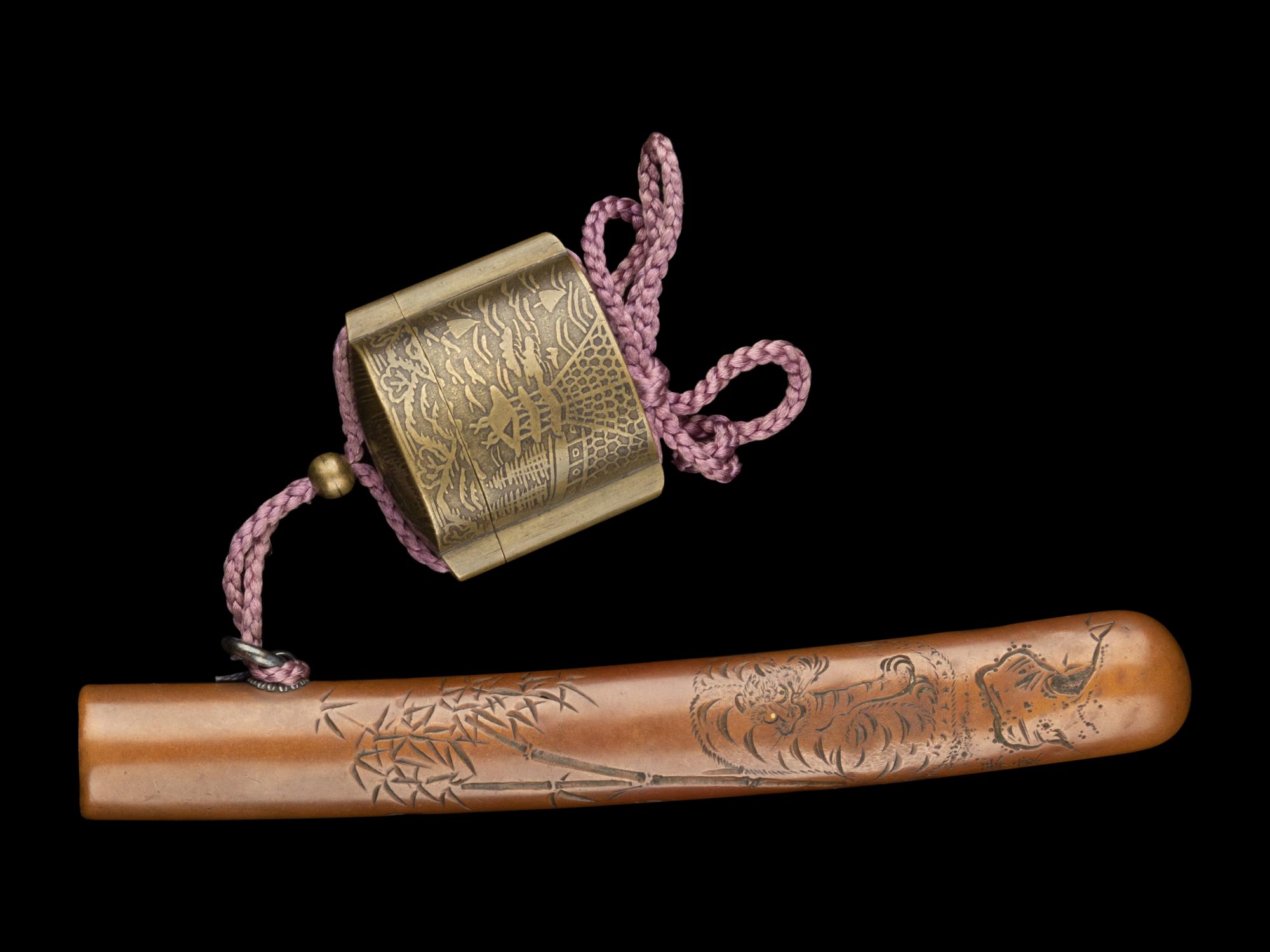 Six Japanese 'Bamboo' Portable Writing Sets, Yatate