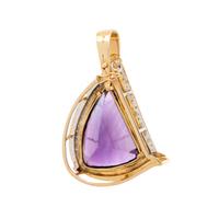 AMETHYST AND DIAMOND PENDANT