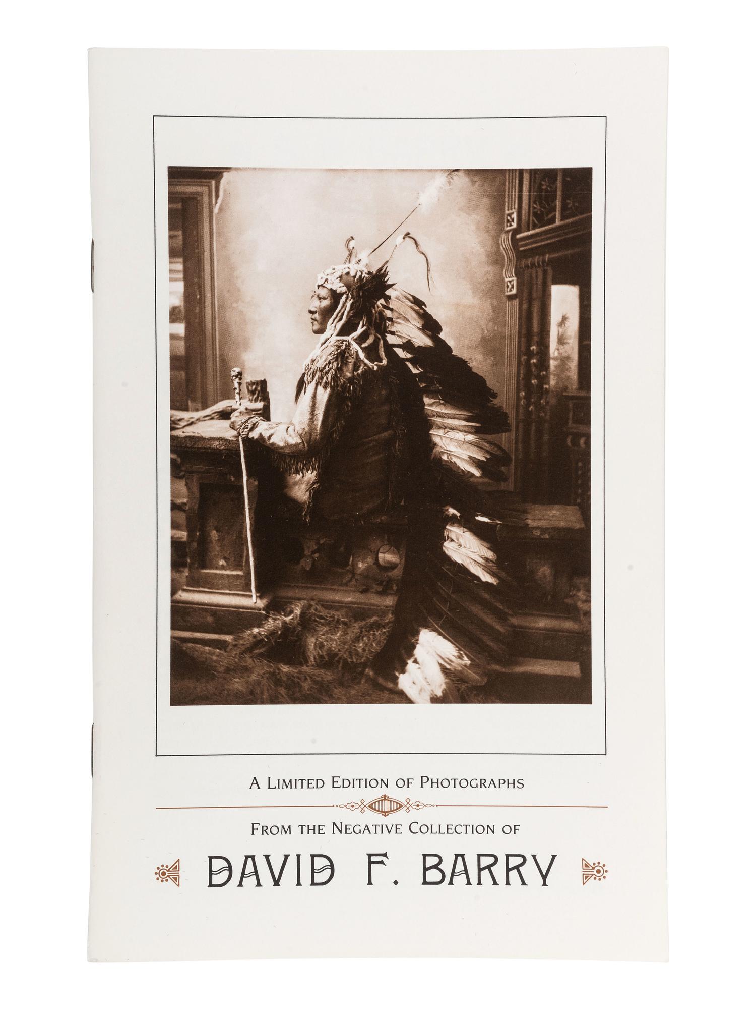 [NATIVE AMERICANS]. BARRY, David F. (1854-1934), photographer. Cabinet card of Lakota Chief Red Horse. West Superior, WI, ca 1883.