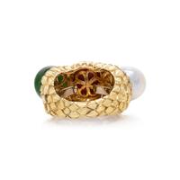 DAVID WEBB, YELLOW GOLD AND MULTIGEM RING