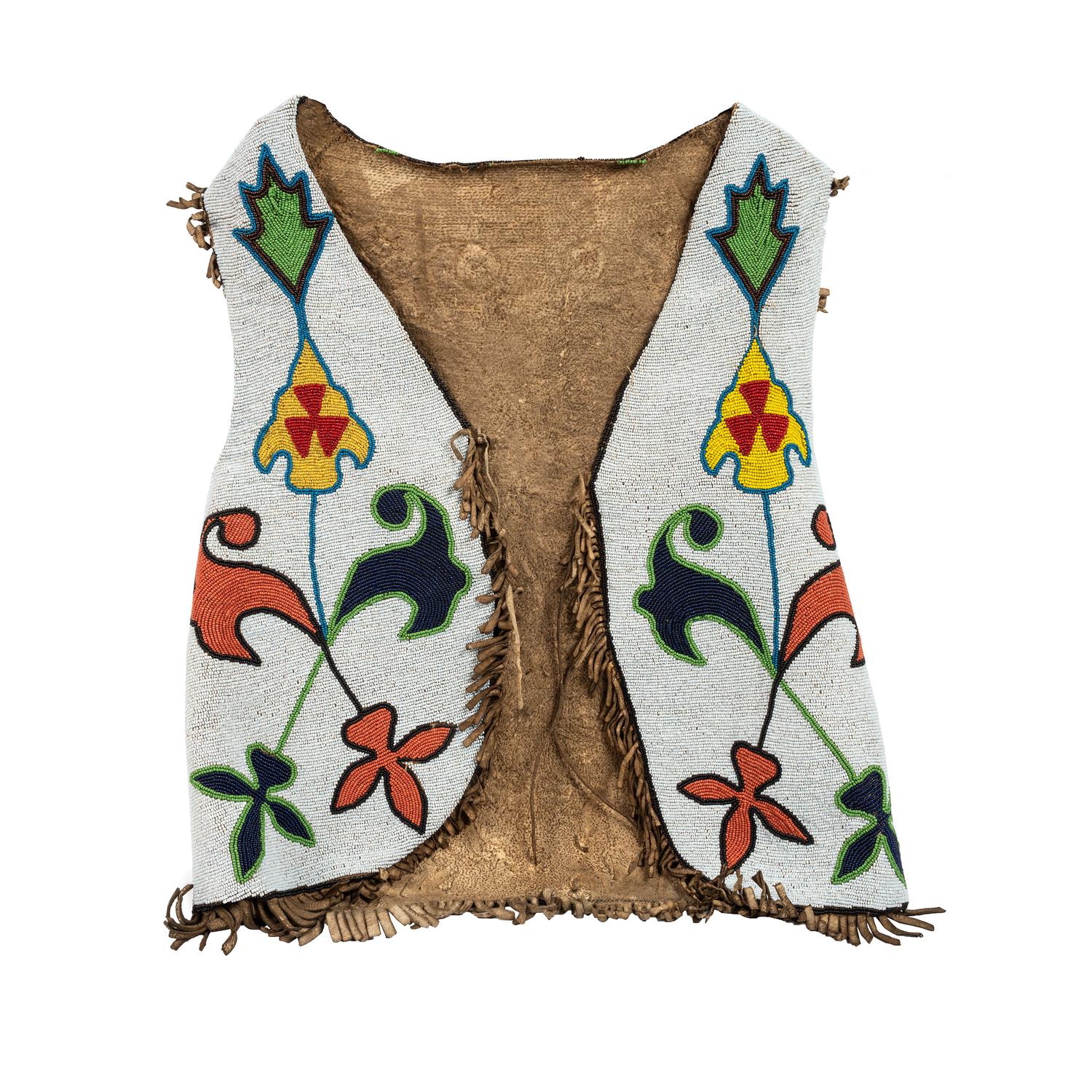 Otoe Beaded Hide Vest