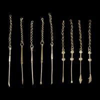 A Large Group of 31 Chinese Silver Tools, Qing Dynasty and Earlier 清及更早 銀事件兒一組