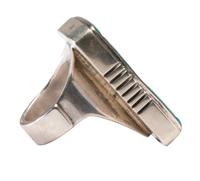 Sterling Silver Ring, with Turquoise and Coral Mosaic Inlay Lot is located and will ship from Denver, Colorado.