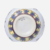 A near pair of Rörstrand enameled porcelain ewers Stockholm, Sweden, dated "1874"