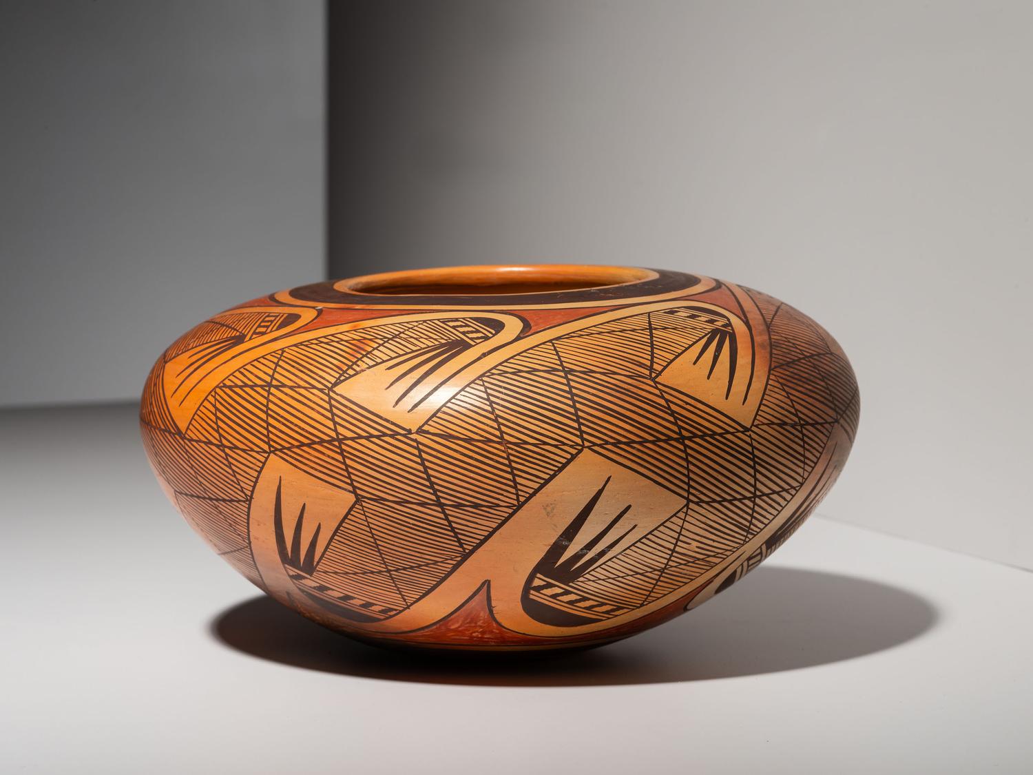 Polychrome Pottery Jar, with Migration Pattern
