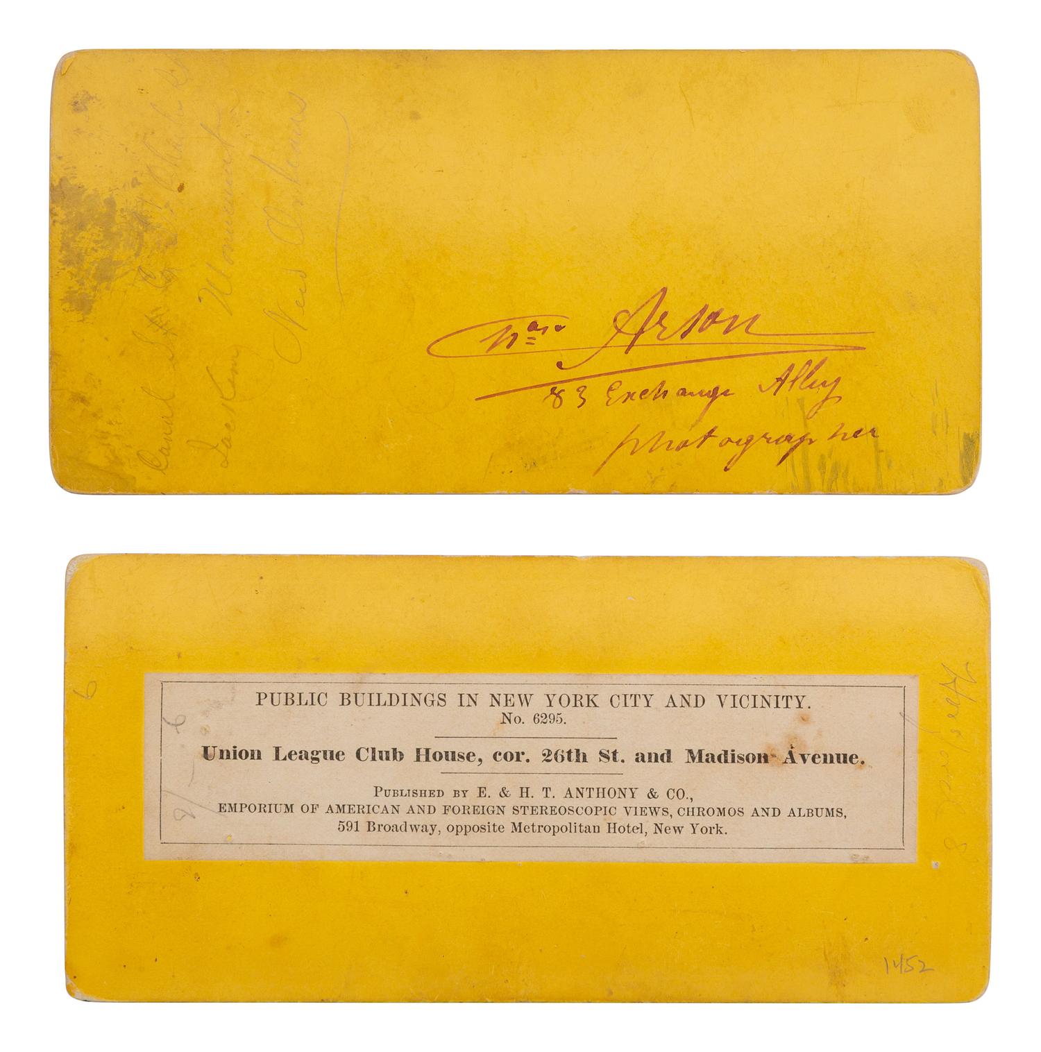 [EARLY PHOTOGRAPHY]. 50 stereoviews of New York City, incl. street scenes and landmarks.