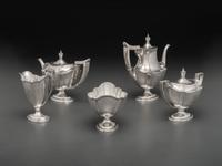 An American Silver Five Piece Tea and Coffee Service