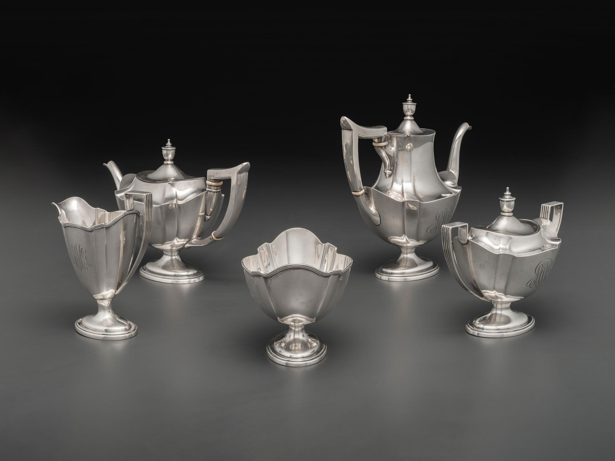 An American Silver Five Piece Tea and Coffee Service