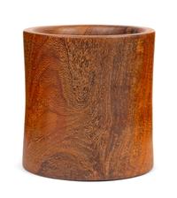 A Jichimu Wood Brush Pot, Bitong Height 9 1/2 inches. — QING DYNASTY (1644-1912)