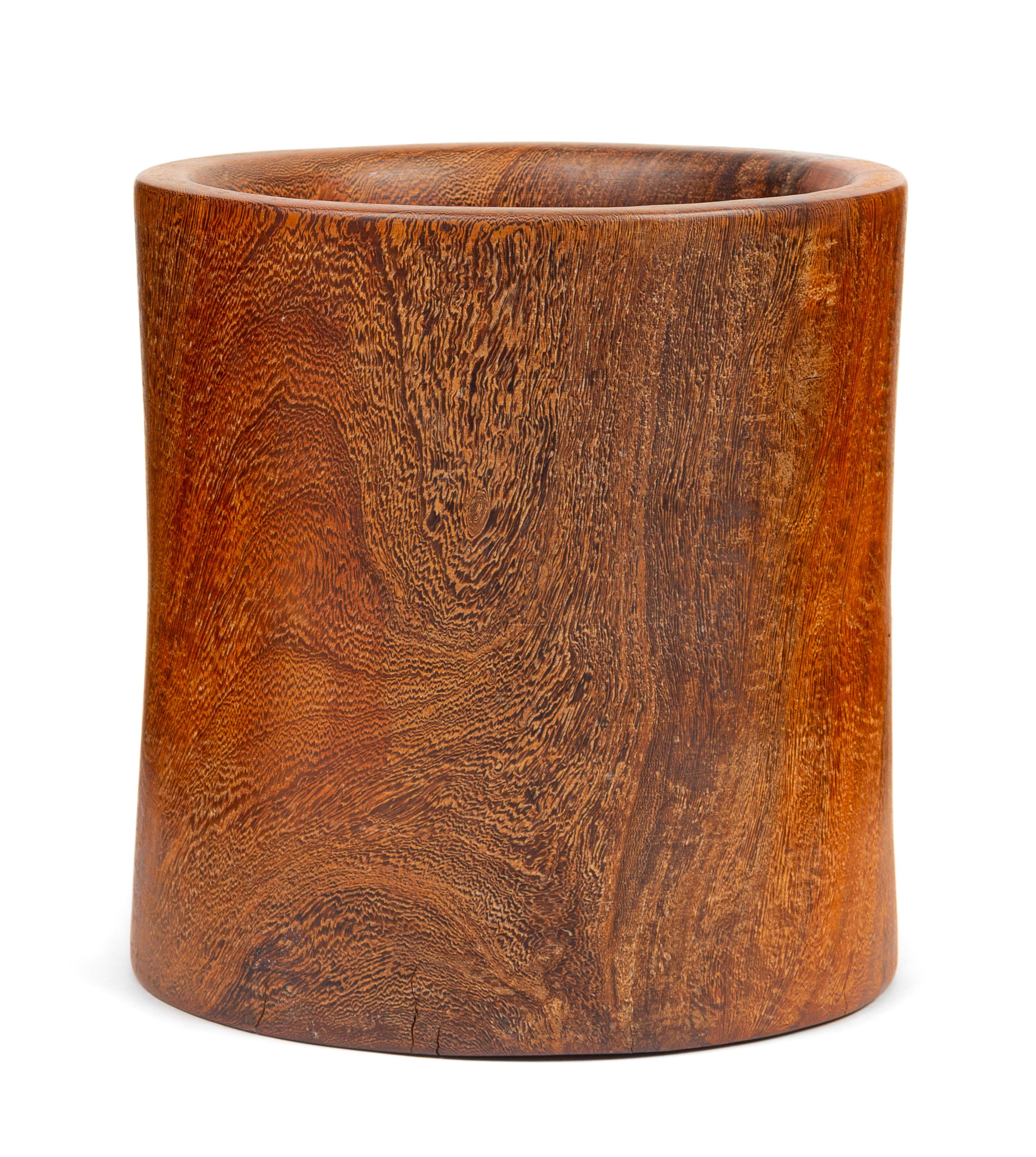 A Jichimu Wood Brush Pot, Bitong Height 9 1/2 inches. — QING DYNASTY (1644-1912)