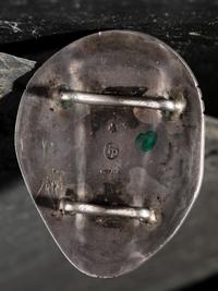 Southwestern-style Sterling Silver and Turquoise Nugget Bolo Slide