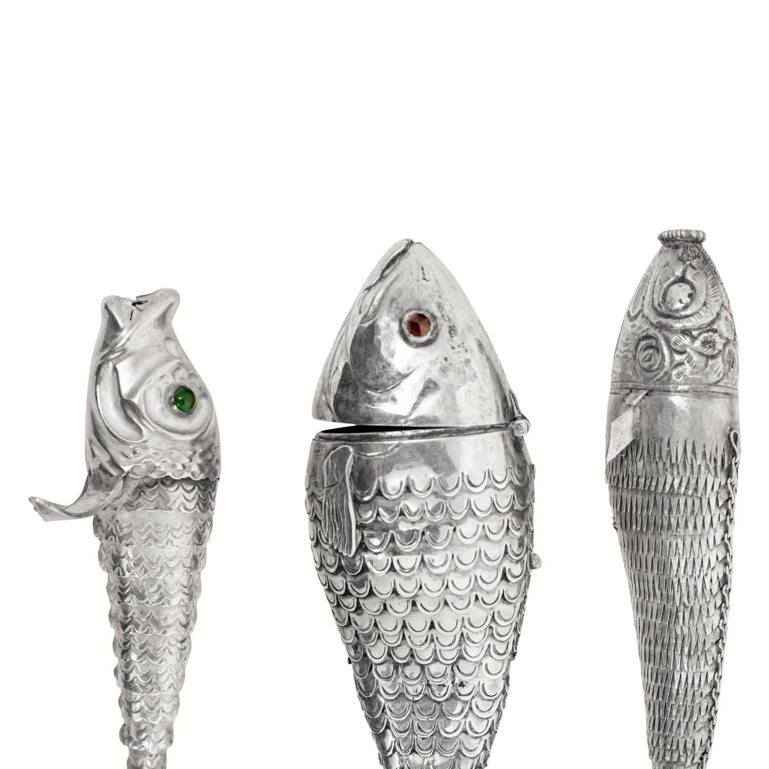 Six Silver Articulated Fish
