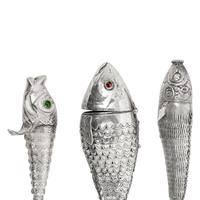 Six Silver Articulated Fish