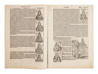 [BOOK OF HOURS]. A group of 25 leaves from medieval and renaissance manuscripts and printed books, including 5 or more from Otto Ege’s Fifty Original Leaves from Medieval Manuscripts. Western Europe: XII-XVI Century [compiled Cleveland, c.1950] and Original Leaves from Famous Bibles: Nine Centuries, 1121-1935 A.D [Compiled Cleveland, c.1950]. Various sizes, including: