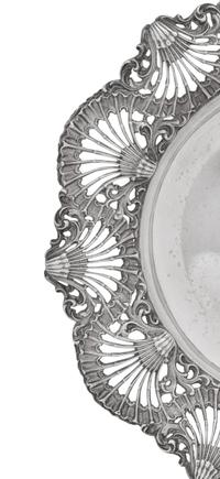 An American Silver Oyster Dish