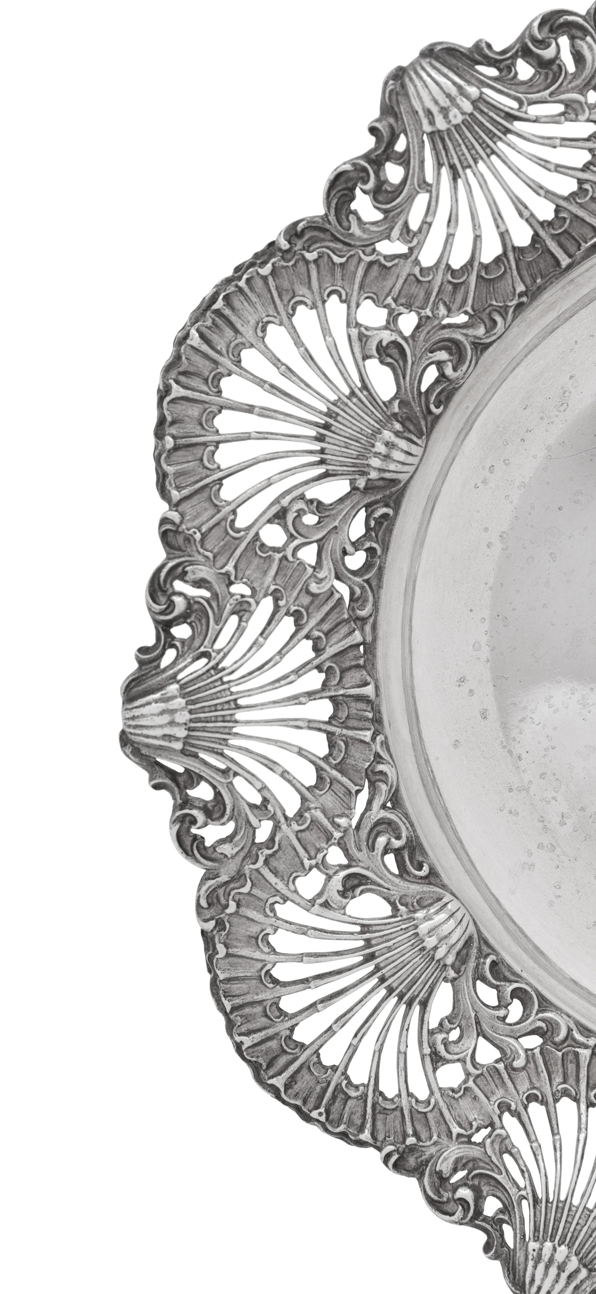 An American Silver Oyster Dish