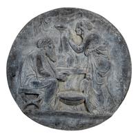 Four Lead Wall Plaques Depicting the Four Ages of Man Attributed to Bertel Thorvaldsen (Danish, c. 1770-1844)