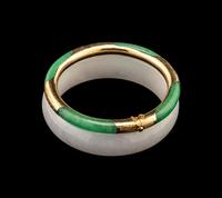 Two Chinese Jadeite Bangles