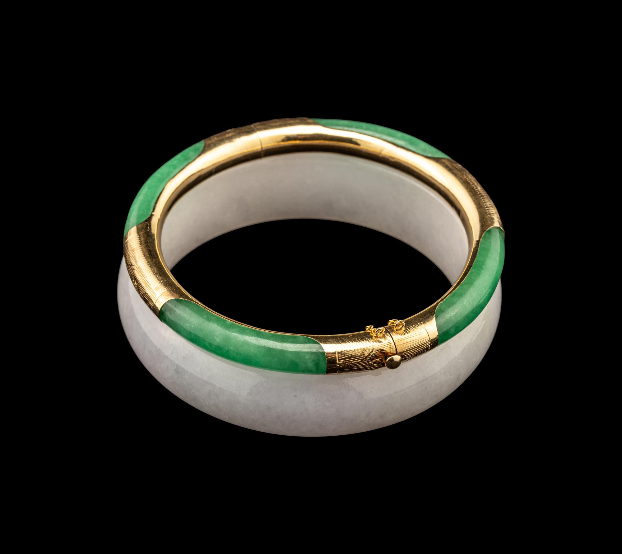 Two Chinese Jadeite Bangles