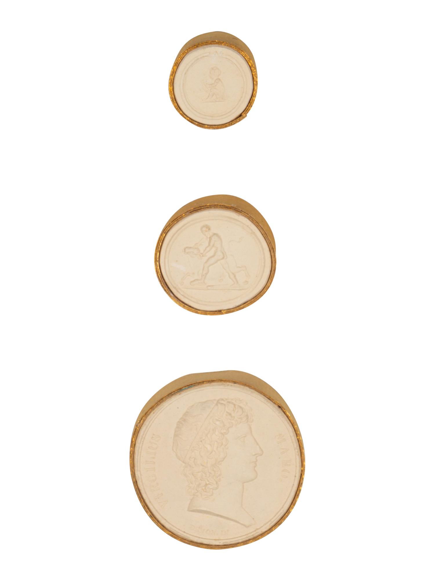 Sixteen Framed Groups of Grand Tour Plaster Intaglios