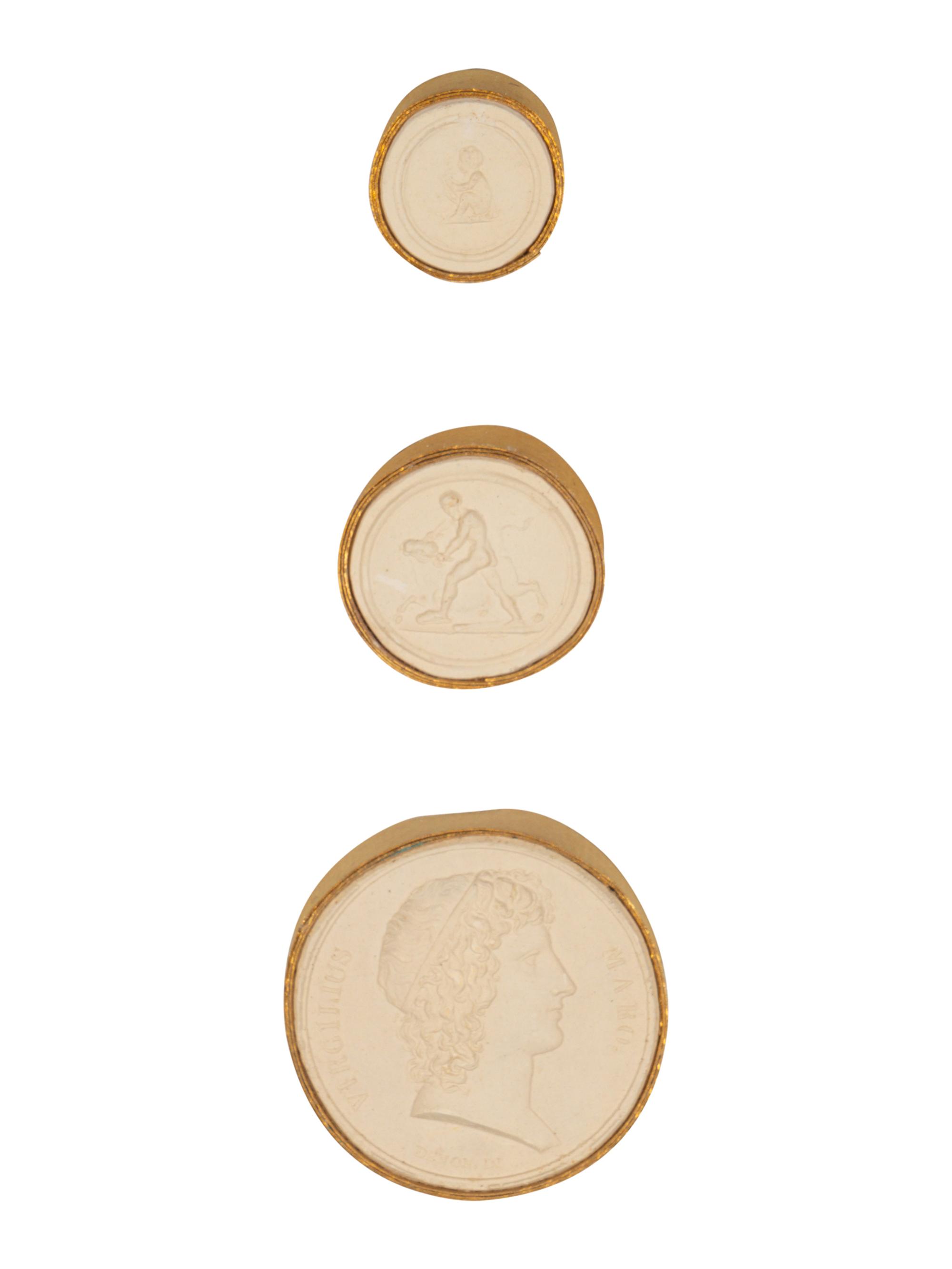Sixteen Framed Groups of Grand Tour Plaster Intaglios