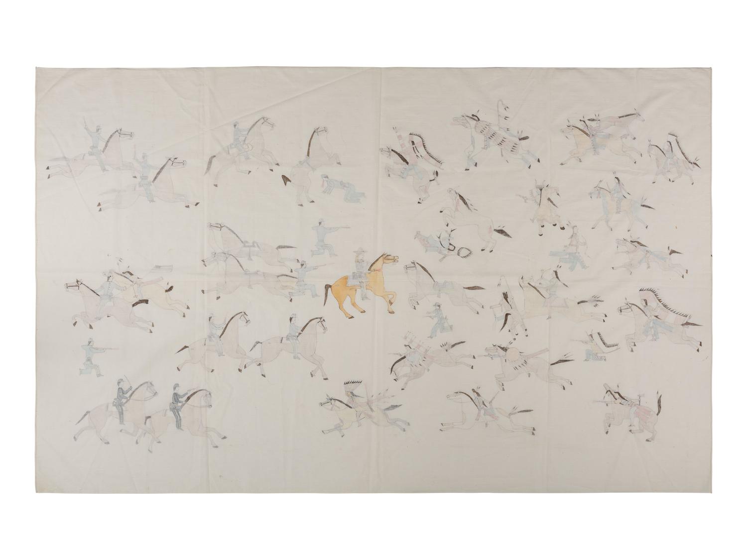 Contemporary Ledger Drawings on Muslin