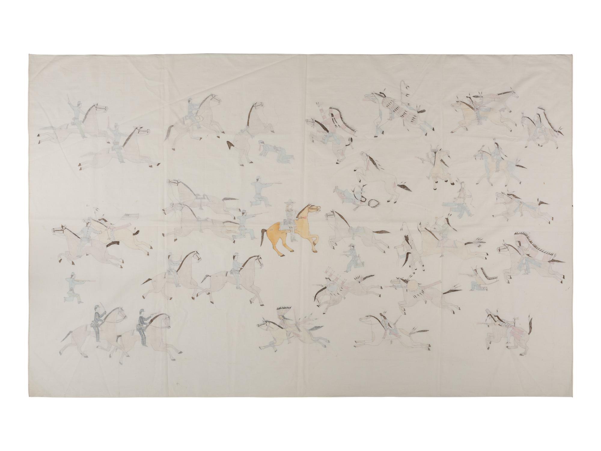 Contemporary Ledger Drawings on Muslin