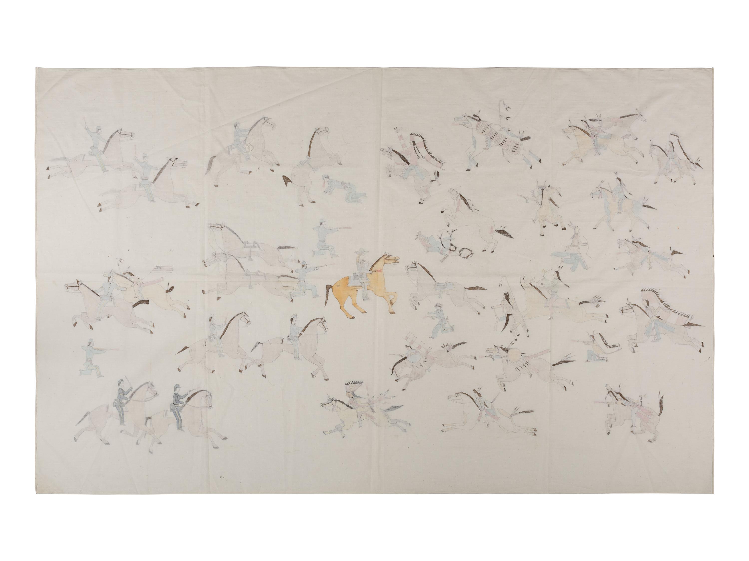 Contemporary Ledger Drawings on Muslin