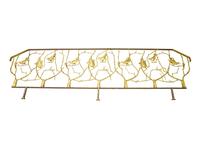 A Gilded Wrought Iron Railing Attributed to Edgar Brandt