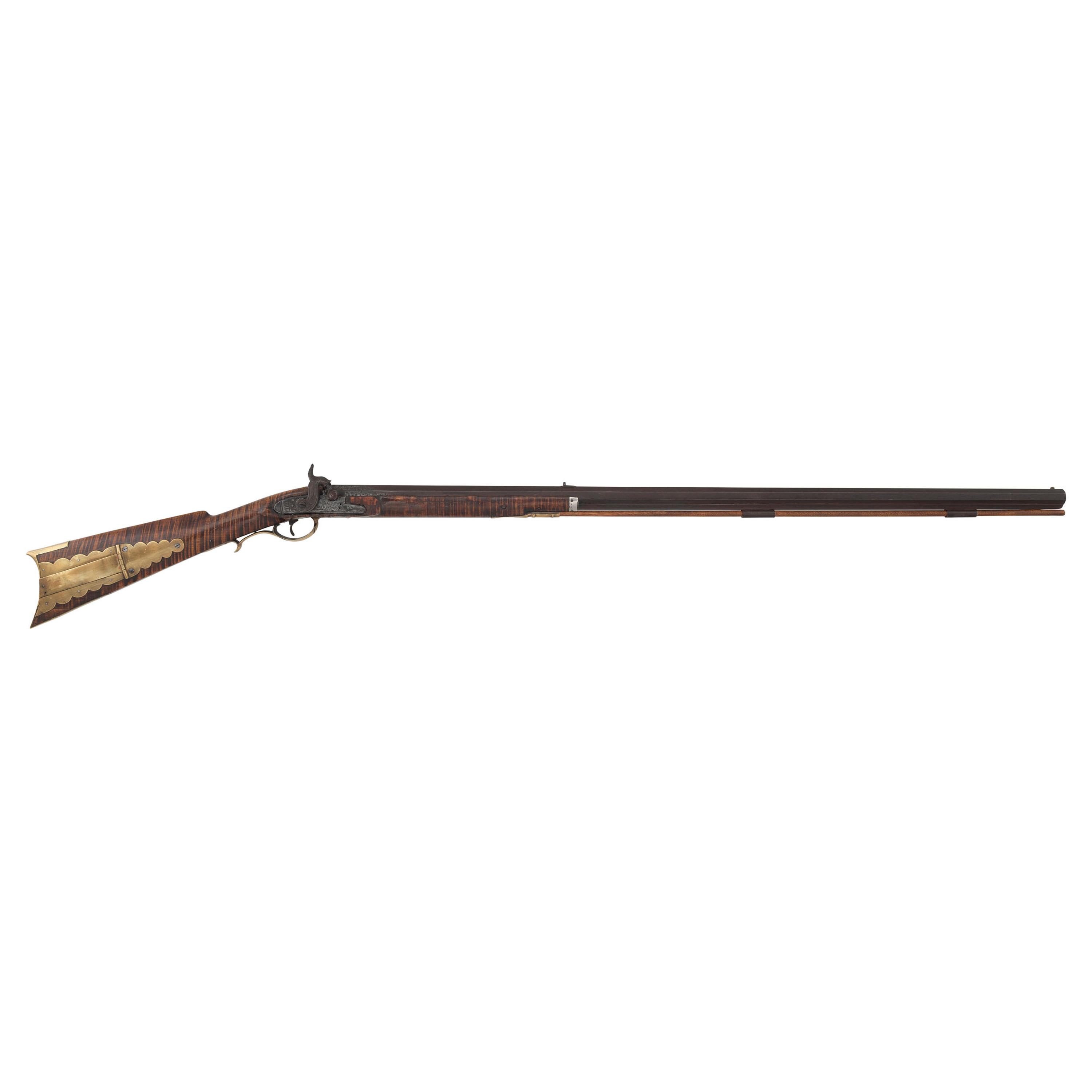 Half-Stock Percussion Rifle with Attractive Five Piece Patchbox