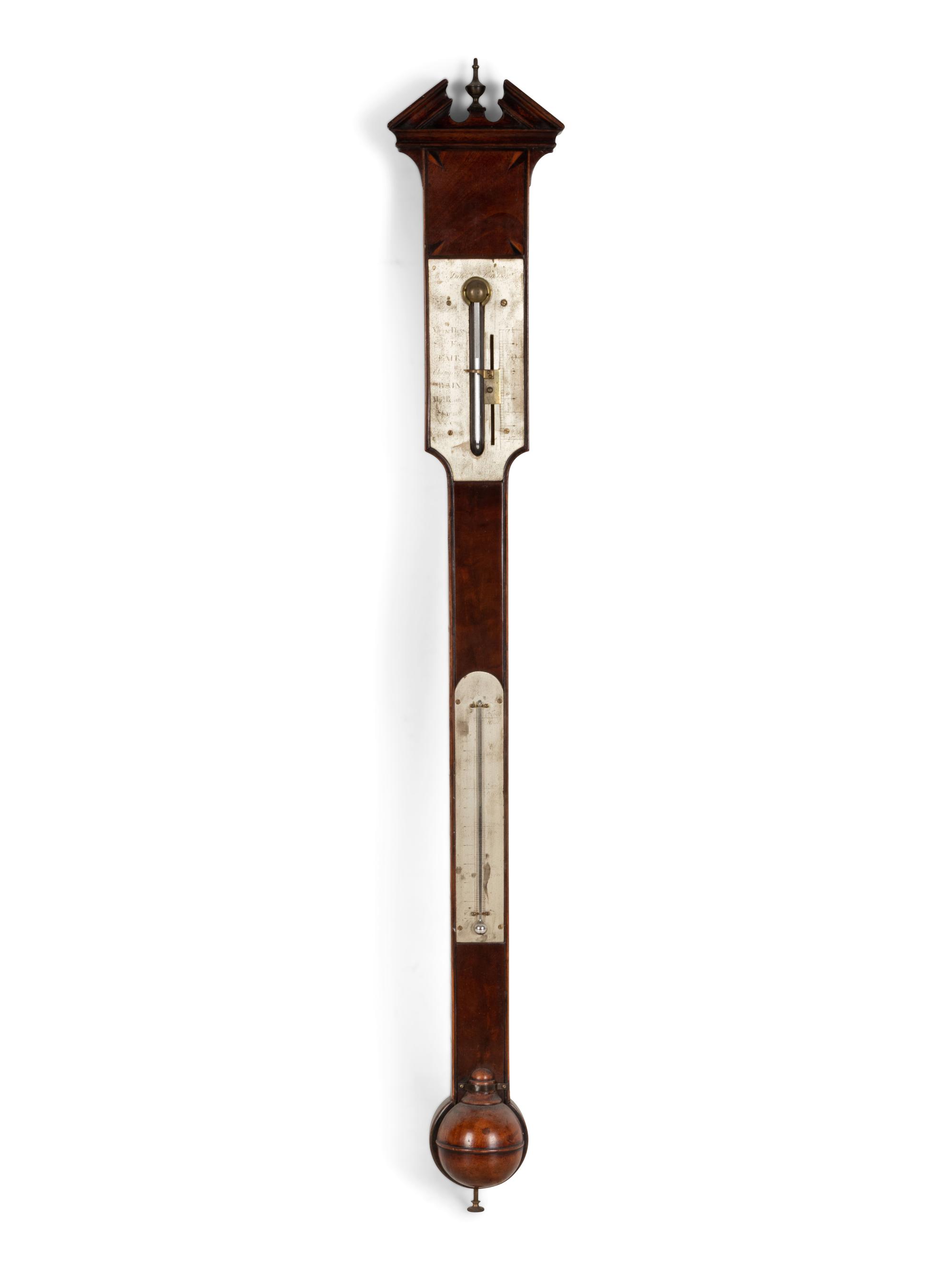 An Regency Mahogany Stick Barometer