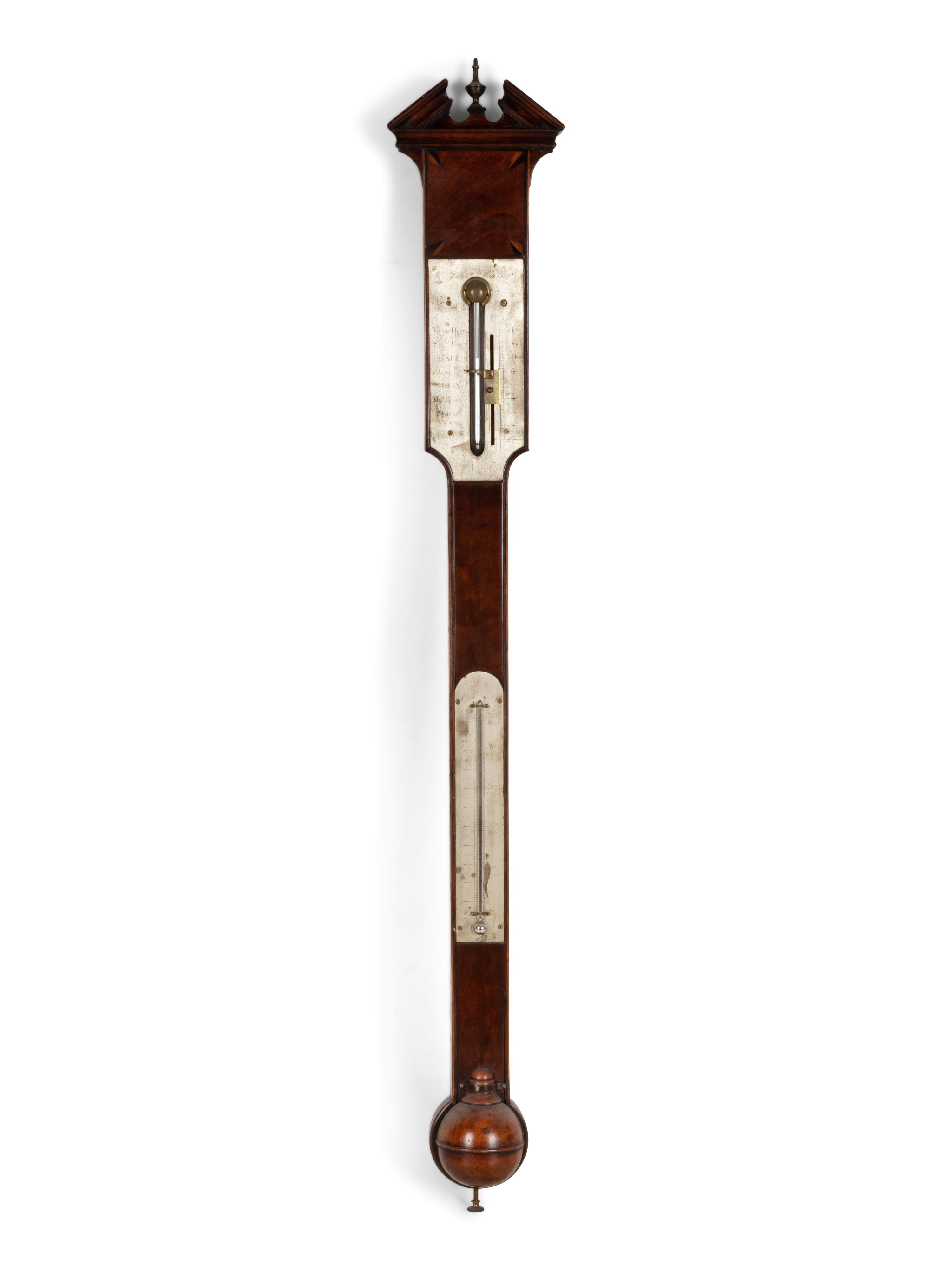 An Regency Mahogany Stick Barometer