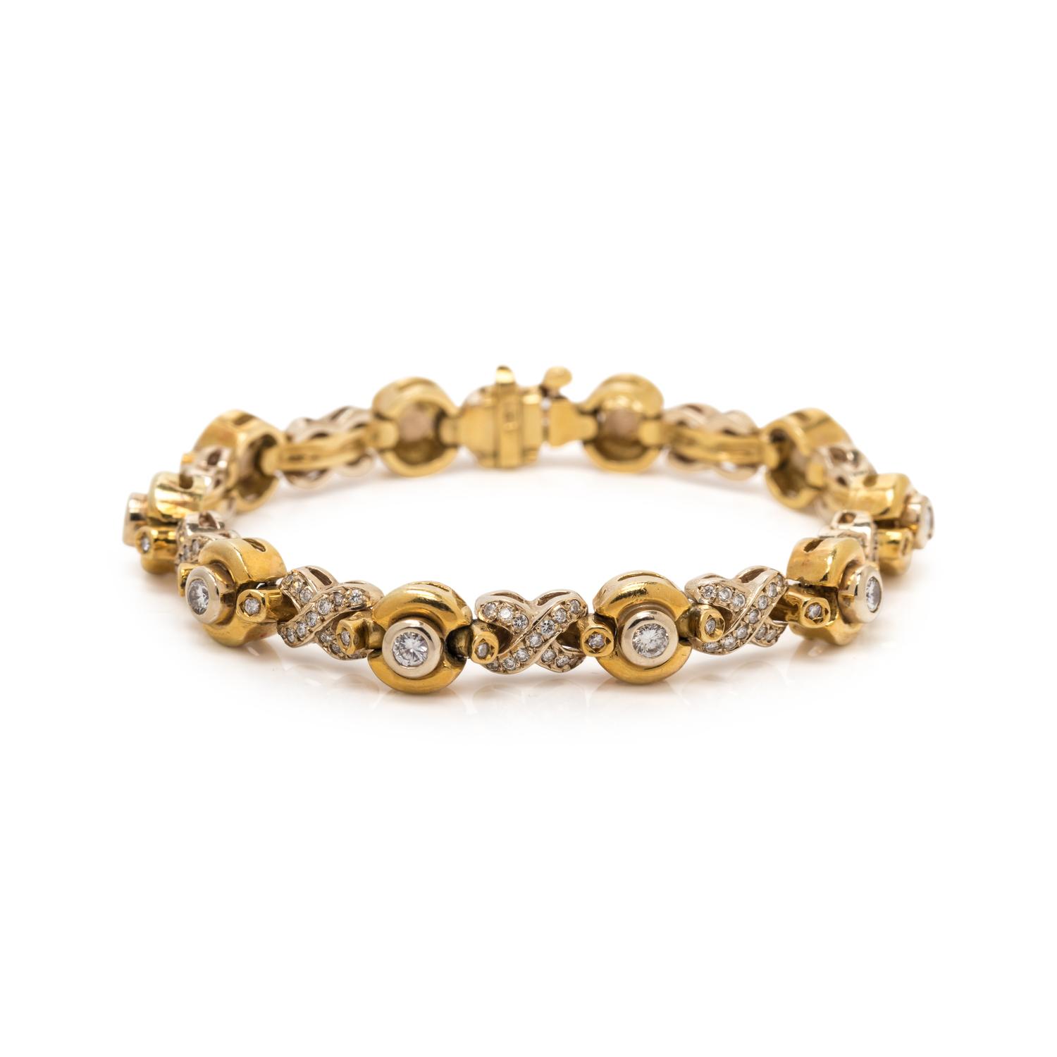 YELLOW GOLD AND DIAMOND BRACELET