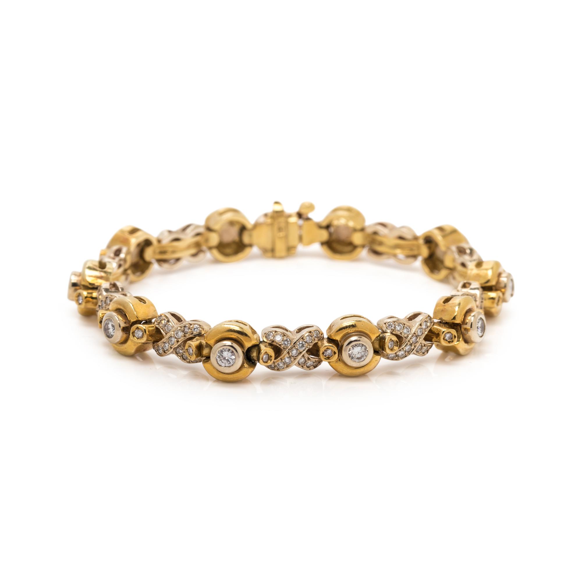 YELLOW GOLD AND DIAMOND BRACELET