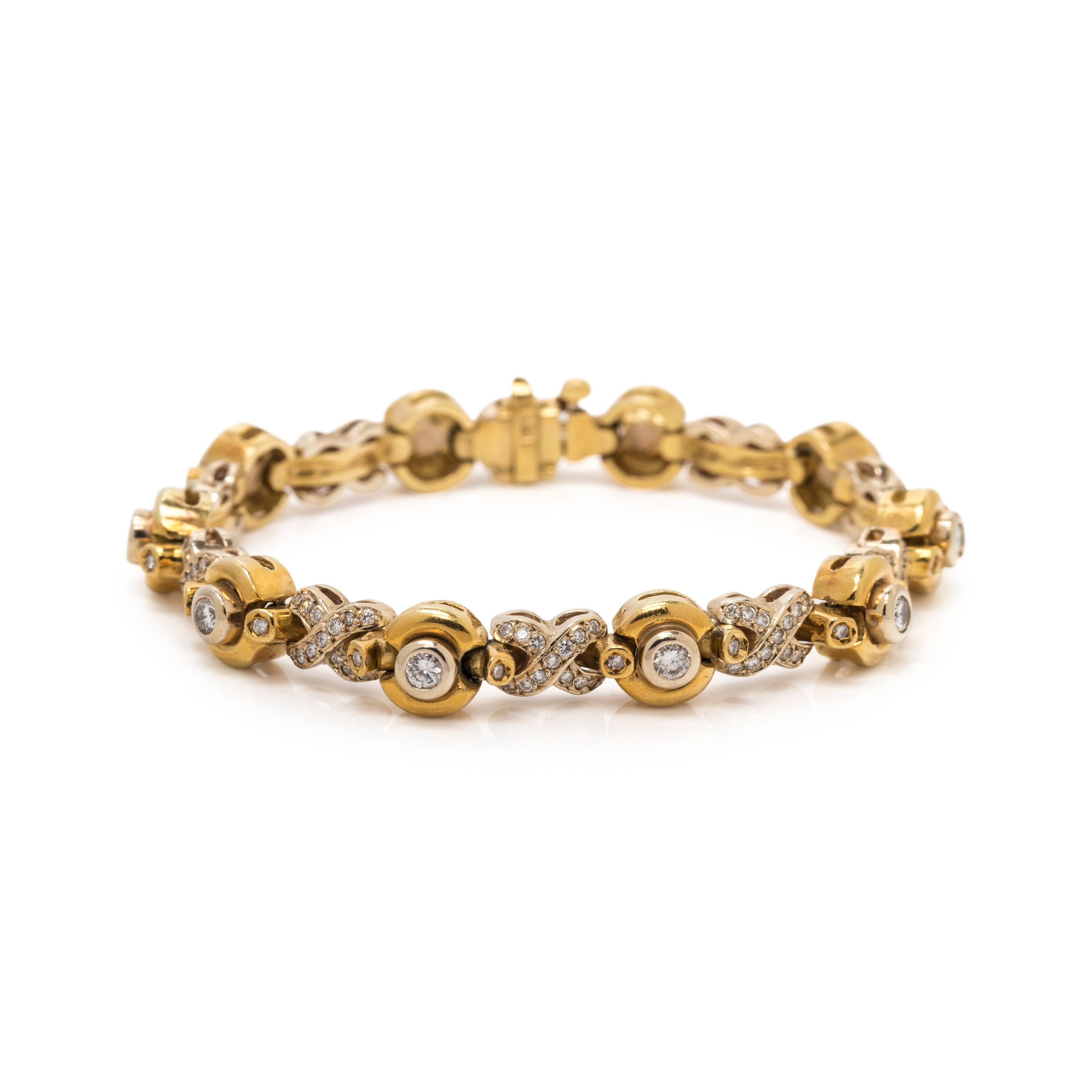 YELLOW GOLD AND DIAMOND BRACELET